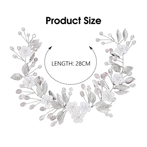 Vakkery Cerchietto per capelli da sposa, con