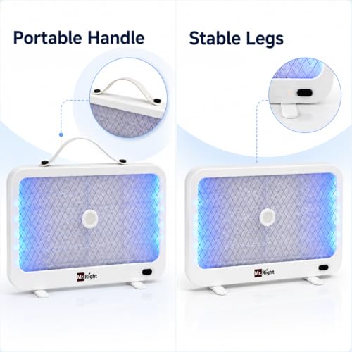 Image of Mr. Right GLOWTRAP | Rechargeable UV LED Bug Zapper Lamp | Portable Mosquito & Fly Killer with 2000mAH Battery | USB Type-C Charging
