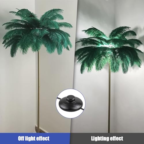 Lámpara de plumas para dormitorio de niña con luz suave LED G4 de rincón 5