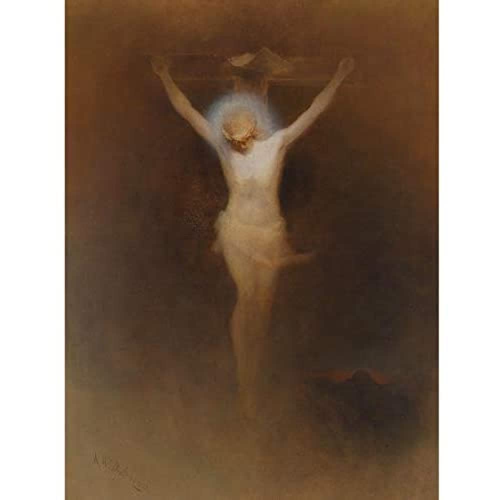 Artery8 Diefenbach Christ On The Cross Painting Unframed Wall Art Print Poster Home Decor Premium