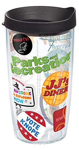 Tervis Parks and Recreation Mash Up Made in USA Double Walled Insulated Tumbler Travel Cup Keeps Drinks Cold & Hot, 16oz, Classic