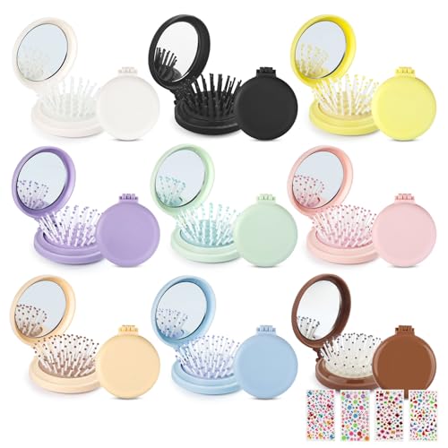 37% Off 18-Pack Foldable Travel Hair Brushes with Mirror - Image 2