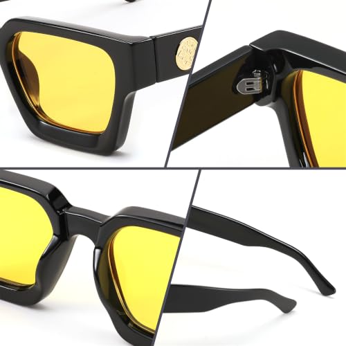 Image of FEISEDY Vintage Small Sunglasses Oval Slender Metal Frame Candy Colors B2277