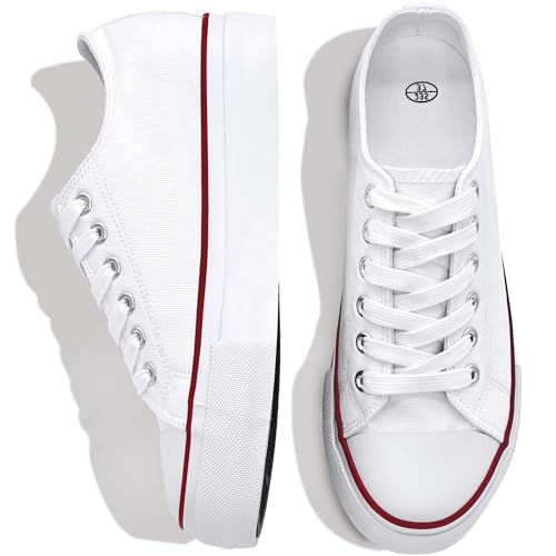 Image of REFRASE LIFE Womens Platform Sneakers with Wedge 3 Inches Height Boost Hidden Heel Shoes, Casual Height Increase Walking Fashion Shoes for Women and Girls