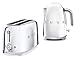Price comparison product image Smeg TSF02SSUK KLF01SSUK | 50s Retro Style 4 Slice Toaster & Kettle Set in Chrome