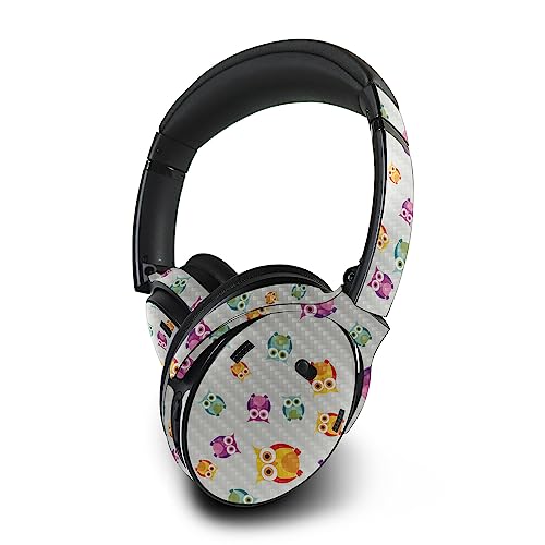 Image of MightySkins Carbon Fiber Skin Compatible with Bose QuietComfort 45 Headphones - Owls | Protective, Durable Textured Carbon Fiber Finish | Easy to Apply, Remove, and Change Styles | Made in The USA