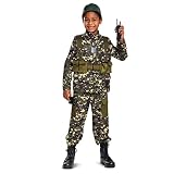 Disguise Soldier Costume for Kids with Helmet and Accessories, Child Size Small (4-6)