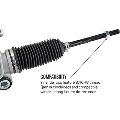 Speedway Motors 1982-88 High-Flow T-Bird Power Steering Rack & Pinion for Mustang II Crossmembers, Includes AN -6 Adapters, Direct Fit Upgrade, Superior Build Quality