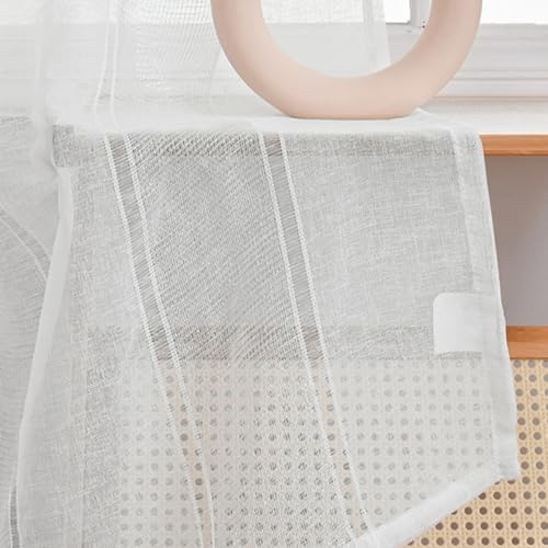 Cenefa blanca de poliéster para ventana y separación de ambientes de hogar 7