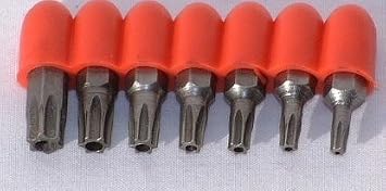 7 Pc. Torx Driver Security Bit Set T-10 to T-40
