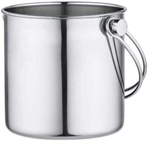 Ohpa Barrel Seau à Glace isolé à Double paroi EIS Bucket avec poignée pour Les fêtes Argent Idéal pour Les réunions de Famille (Couleur: Argent Taille: 1.2L)-3L_Argent 0624
