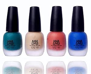 Makeup Mania Nail Polish Set, Velvet Matte Nail Paint Combo Set of 4 Pcs, Multicolor Nail Polish Combo 12 ml each bottle (Set # 21)