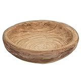 Creative Co-Op Decorative Paulownia Wood Bowl