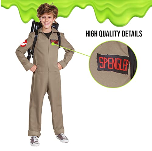 DISGUISE Official Deluxe Afterlife Ghostbusters Costume Kids includes Proton Pack Backpack, Ghostbusters Fancy Dress Up Ghost Buster Outfit for Children World Book Day Costumes for Boys M