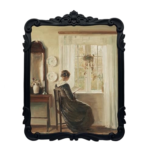 Kangce Vintage Picure Frames 8x10 Antique Black Gothic Picture Frames for Tabletop and Wall Mount Ornate Victorian Home Decor Gallery Wall Decor(8x10 inch)
