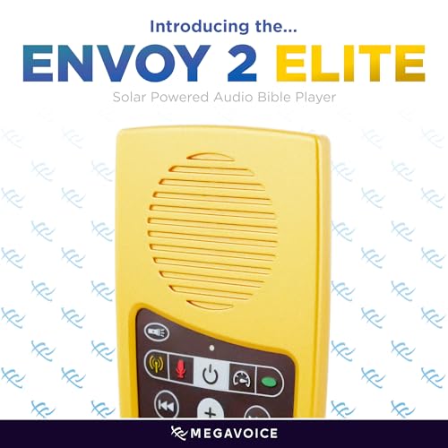 Image of New International Version (NIV) Anglicized by Biblica Narrated by David Suchet MegaVoice Gold Edition Handheld Solar Powered Audio Bible Player with Commentary, Hymns, and FM Radio
