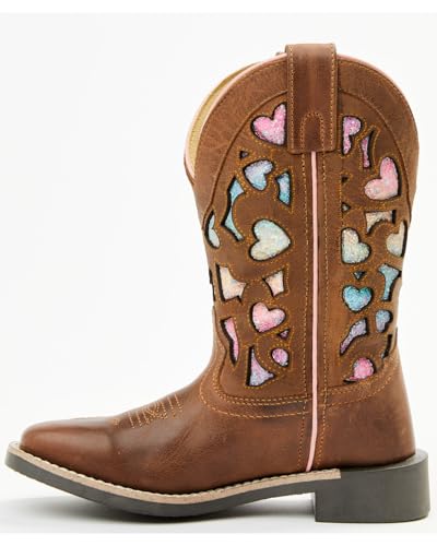 Shyanne Girls' Mi Amor Glitter Inlay Western Boot Broad Square Toe - Bsgfa24p33