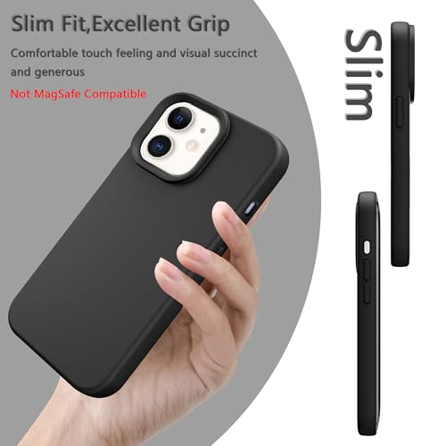 Image of iPhone 11 Case Silicone,Soft Microfiber Lining(Black)