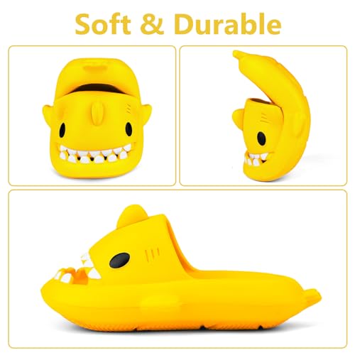 Image of Kids Shark Cloud Slides | Toddler Boys Girls Shower Slippers | Boys Girls Cute Cartoon Fish Flip Flops | Beach Pool Home Sandals | Quick Dry Non-Slip