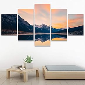 SIGNWIN 5 Panel Canvas Wall Art Calming Waters...