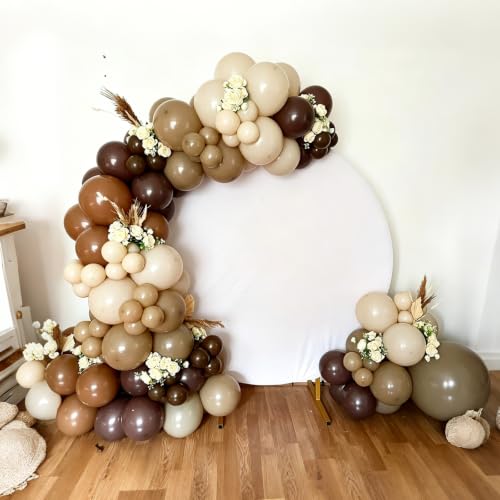 Image of Lukiituke Brown Balloons, 65Pcs Western Neutral Balloons with 12in | Latex Balloons for Boho, Cowboy, Birthday, Thanksgiving Decorations