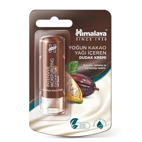 Yoğun Nemlendirici Dudak Kremi, Lip Balm, Kakao Yağı, Hint Yağı, Besleyici, %100 Doğal Renk, Silikon İçermez, 4,5 g