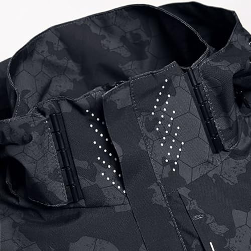 Mens Jacket Hooded Windbreaker Zip Up Outdoor Hiking Warm Jackets - image 6