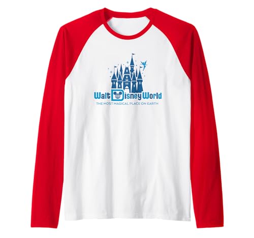T-shirt baseball Walt Disney World maillot raglan vintage souvenir de parc d'attraction