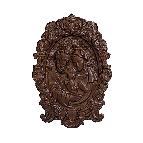 Crèche de Noël en bois sculpté main BGCOPPER, décoration murale d'exception