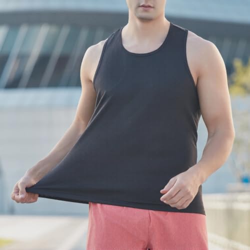 Chaleco deportivo ligero para hombre con diseño de espalda estrecha para movimiento sin restricciones durante el ejercicio y el entrenamiento (M negro)