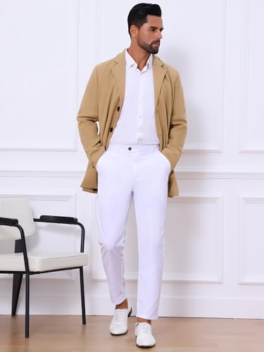 Image of Lars Amadeus Men's Trench Coat Notch Lapel Single Breasted Classic Long Pea Coats Overcoat