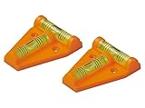 2er Pack magnetische Wasserwaage Kreuzwaage Pyramidenwaage für Wohnwagen, Wohnmobil und Caravan