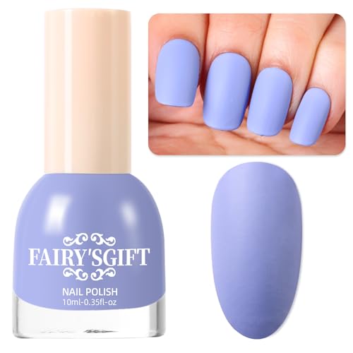 Major Dijit Matte Nail Polish Quick Dry Nail Lacquer for Nail Art Varnish Mist Effect Matte Finish Velvet Nail Polish 0.35 fl oz (Sky Blue-18 10 ML)