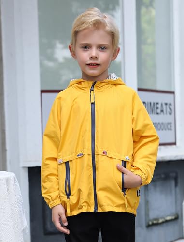 IBTOM CASTLE Toddler Baby Boys Girls Windbreaker Casual Outerwear Kids Lightweight Zip Hooded Jacket Dust Coat2