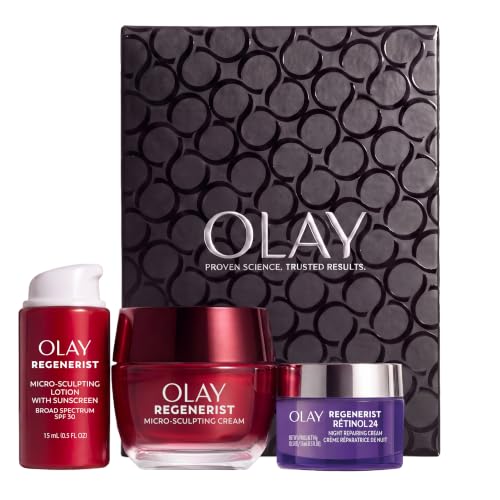 Olay Regenerist Restore 3 Steps Holiday Pack - Moisturizer 1.7 oz, SPF 30 Cream 0.5 oz, Retinol 24 Mini 0.5 oz - Anti-Aging, Hydrating & Firming Female Skin Care Gift Set - image 1