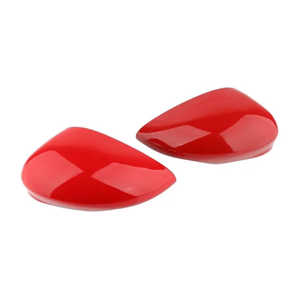 Para Ford Para Fiesta MK7 2008 2009 2010 2011 2012 2013 2014 2015 2016 2017 Cubierta Roja Para Espejo Retrovisor Del Coche Lado Izquierdo Y Derecho CRRYUQWWM(Pair)