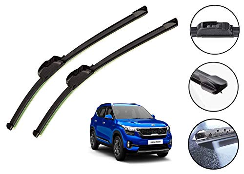 Image of Auto Hub Car Wiper Blades Compatibility With KIA Seltos Old - Set of 2 Pcs (D-24,P-18)