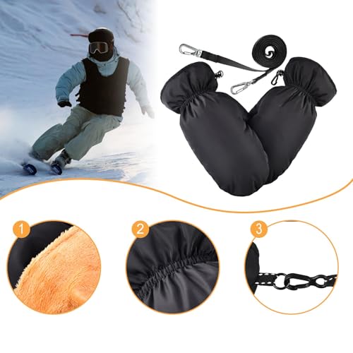 Guantes de esquí con aislamiento de plumón grueso Okiyakusama para frío 2