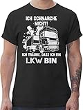 Sprüche Statement mit Spruch - Ich schnarche Nicht ich Bin EIN LKW - XL - Schwarz - Shirt XL Herren mit Spruch - L190 - Tshirt Herren und Männer T-Shirts