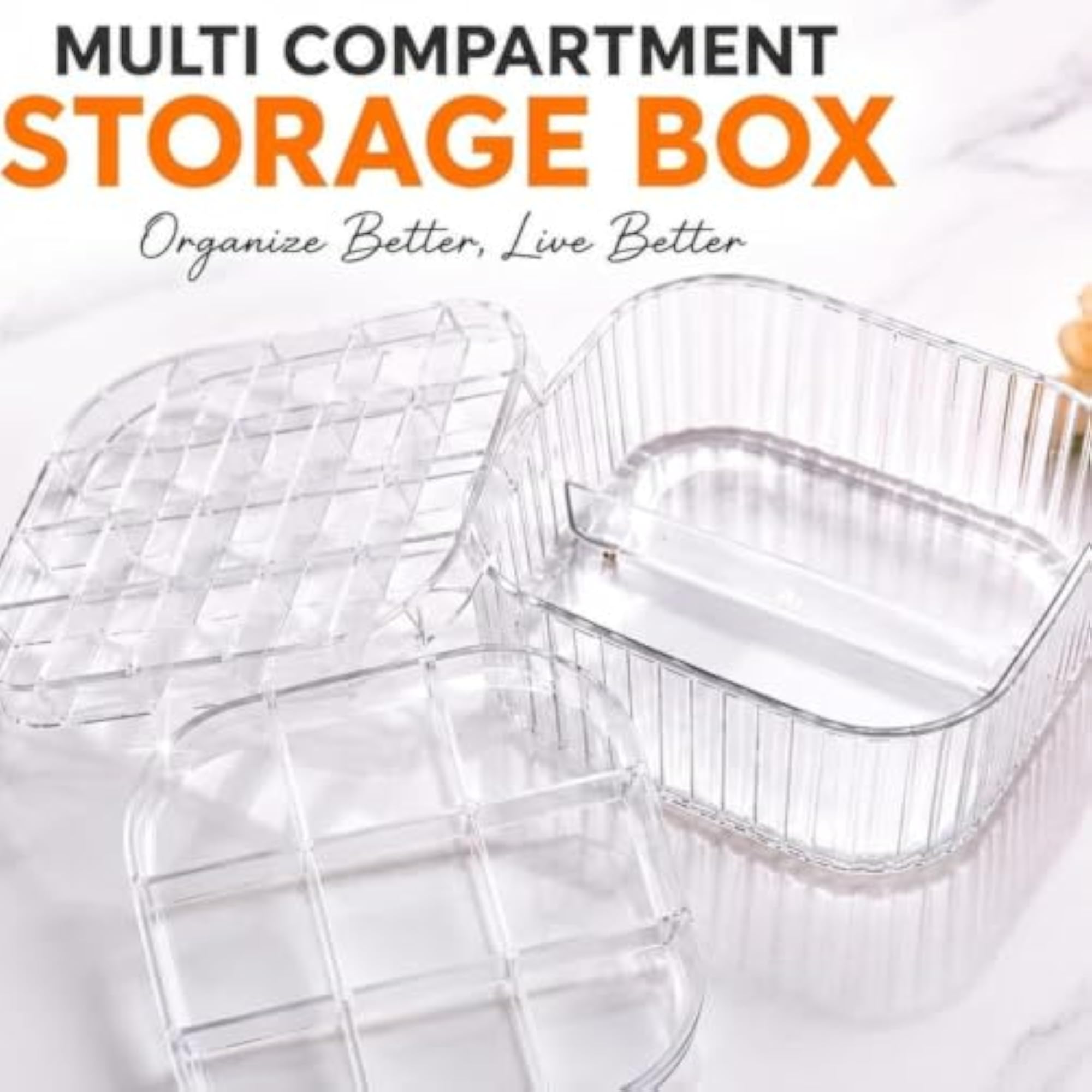 3 Layer Acrylic Jewelry Storage Box with Lid
