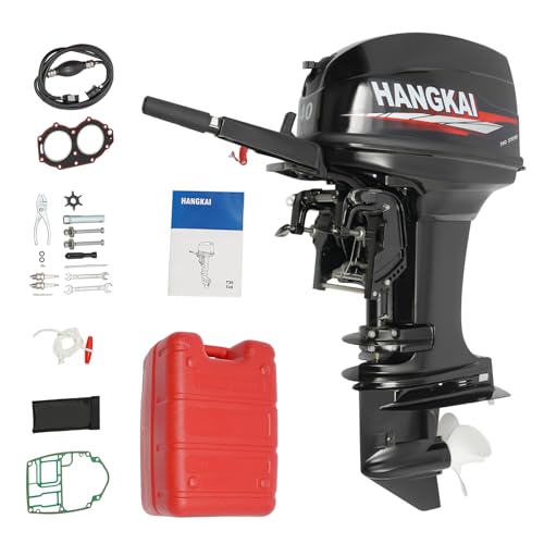 Cbhfmljd 2 Stroke 40 HP Outboard Motor, Long Shaft 703CC Heavy Duty Hangkai Outboard Motor Boat...