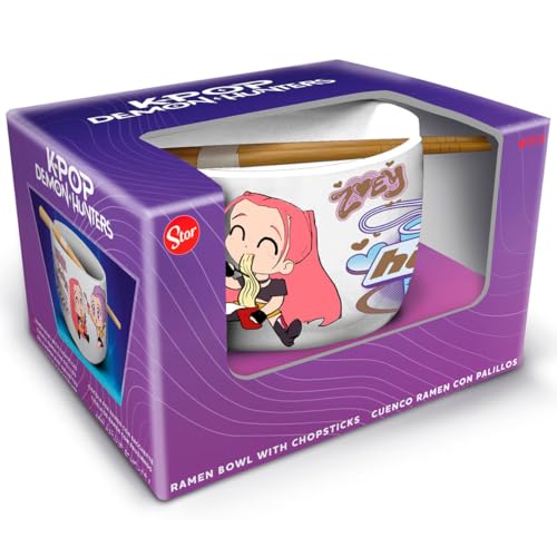 Miniatura 2 de Stor Cuenco Ramen Con Palillos En Caja Regalo Kpop Demon Hunters