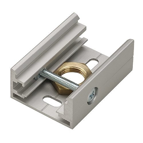 Preisvergleich Produktbild EUTRAC Pendelclip für 3-Phasen HV-Schiene, M13 Gewinde, silbergrau