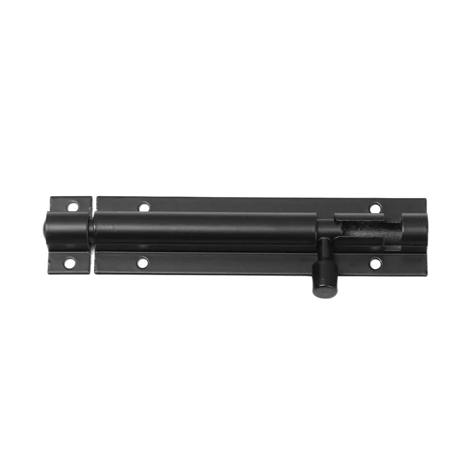 Gate Bolt 2-8" Heavy Duty Large Garden Gate Shed Sliding Door Tower Bolt Latch Catch Home Hardware Black and Silver(Black-4inch)
