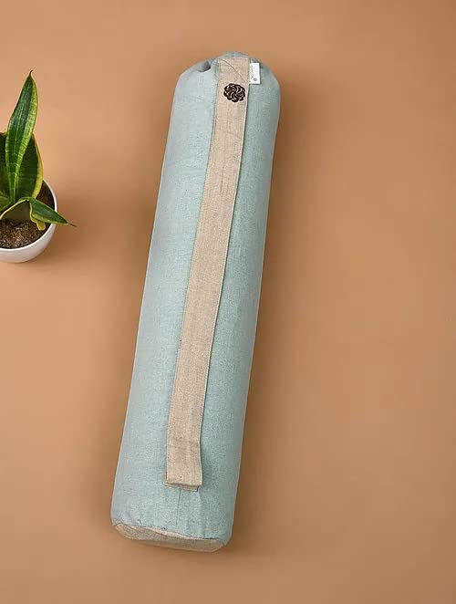 Image of Yoga Mat Cover Bag | Yoga Mat Bag with inchHOME IS WHERE MY MAT IS inch Embroidery Strap (Aqua, 74 L x 25 W)