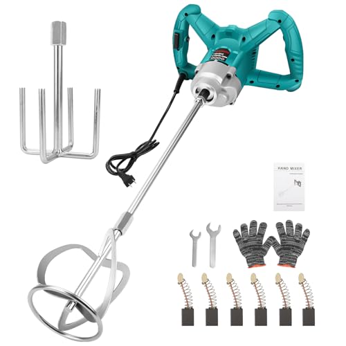 WingFly 3200W Rührwerk Mörtelrührer, 230V Farb-Mörtelrührer Betonrührer, 6 Gang-Getriebe, Farbmörtelrührer Handrührgeräte Elektrischer Betonmischer, für Industrie- und Haushaltsmische