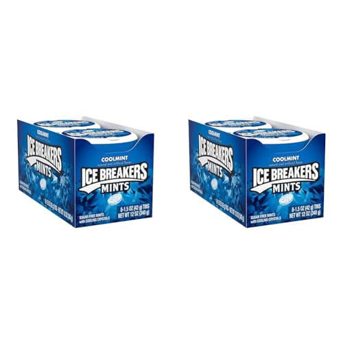 ICE BREAKERS Coolmint Sugar Free Breath Mints Tins, 1.5 Oz