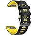 NotoCity Bracelet Fenix 5X, Remplacement avec Bracelet de 26 mm de Largeur pour Fenix 7X Fenix 5X Plus/Fenix 6X/Fenix 6X Pro/Fenix 3/Fenix 3 HR/Descente MK1/D2 Delta PX(Jaune-Noir)