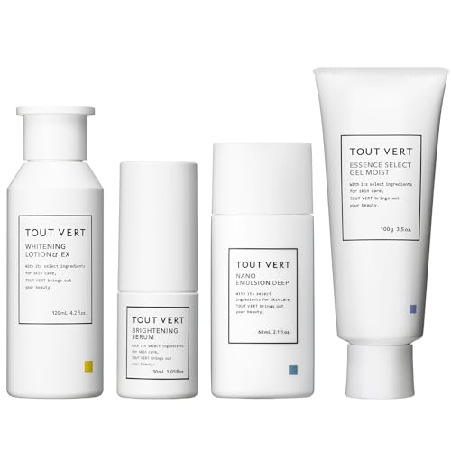 【美白ケア】トゥヴェール 薬用美白・ホワイトニング4点セット 薬用ホワイトニングローションαEX 120mL 薬用美白化粧水 ブライトニングセラム 30mL 美容液 ナノエマルジョン ディープ 60mL 乳液 エッセンスセレクトゲル モイスト 100g オールインワンジェル ビタミンC誘導体 セラミド シミ 乾燥 保湿のサムネイル