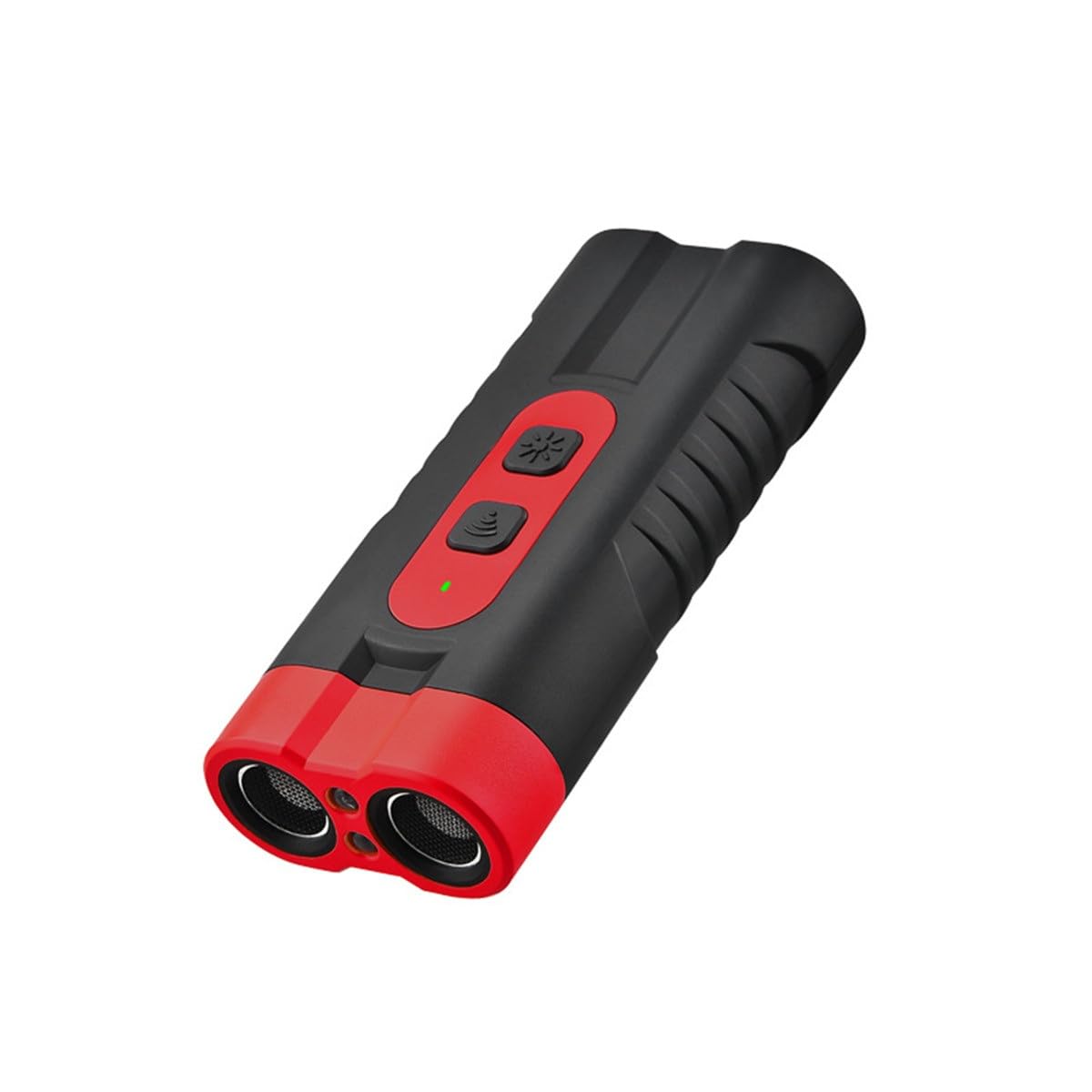 XAUCY Repellente per cani a doppia testa ad ultrasuoni ricaricabile tramite USB, dispositivo antiabbaio ad alta potenza, con torcia LED (rosso)